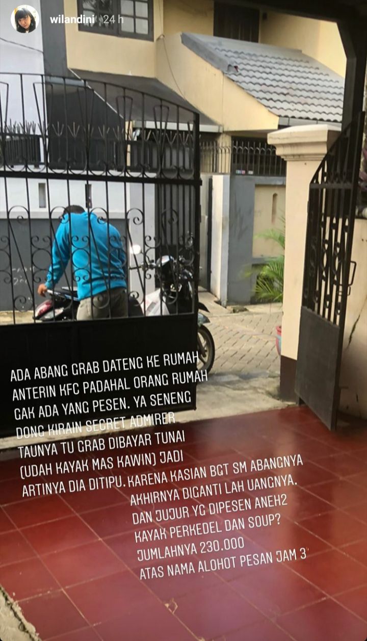 Kasus order fiktif makanan Wilandini