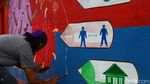 Mural Lawan Corona Mejeng di Cipayung Depok