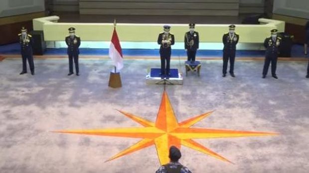 TNI AU merayakan hut ke-74 secara sederhana.