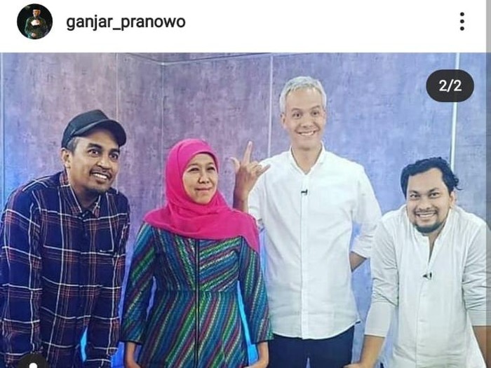 Momen Gubernur Jateng, Ganjar Pranowo bersama Glenn Fredly.