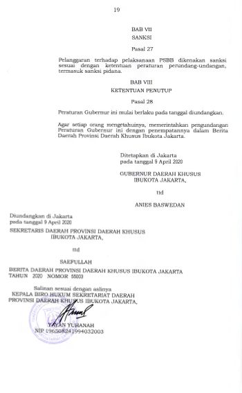 Mulai Berlaku, Ini Isi Lengkap Pergub PSBB Jakarta!