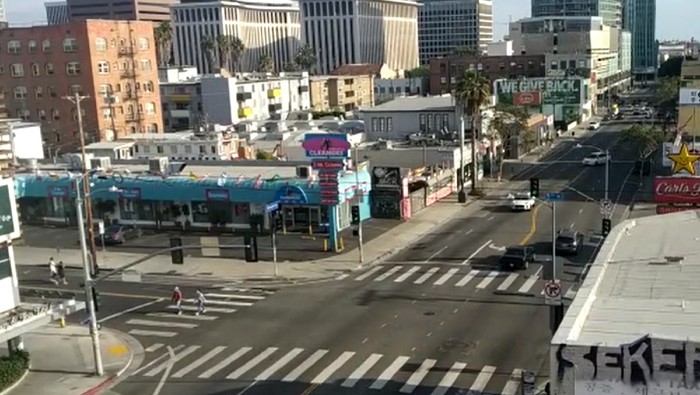Salah satu sudut Koreatown di California pada 6 April 2020