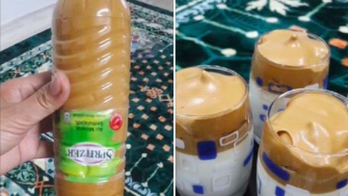 Resep dalgona coffee pakai botol air mineral Resep dalgona coffee pakai botol air mineral