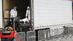 Truk Es Berbaris di New York untuk Angkut Jenazah Korban Virus Corona