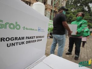 Ada PSBB, Ribuan Mitra Pengemudi Grab Bertahap Terima Paket Sembako