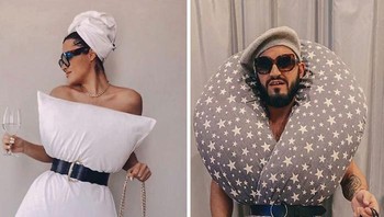 Bantal-bantal yang digunakan itu bebas dibentuk seperti apa saja.