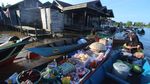 Pasar Apung Desa Lok Baintan Loyo Diterjang Corona