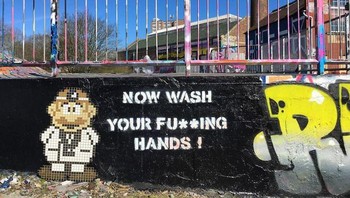 Pesan untuk rajin mencuci tangan (Foto: Boredpanda)