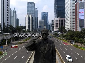 Penerapan PSBB Hari Pertama, Jalan Sudirman-Thamrin Lengang