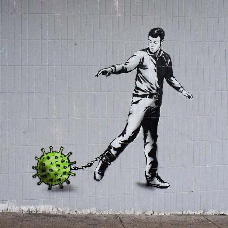 seni grafiti corona