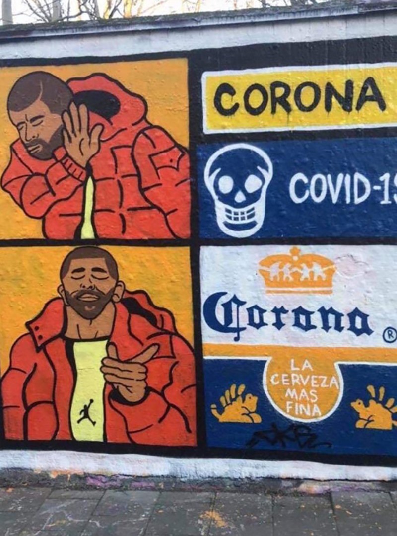 seni grafiti corona