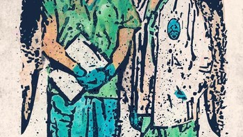 Tvboy (nama seniman) asal Barcelona, Spanyol. Menggambarkan sosok tenaga medis kesehatan kini bagaikan malaikat yang harus siap siaga paling depan untuk menolong. (Foto: Boredpanda)