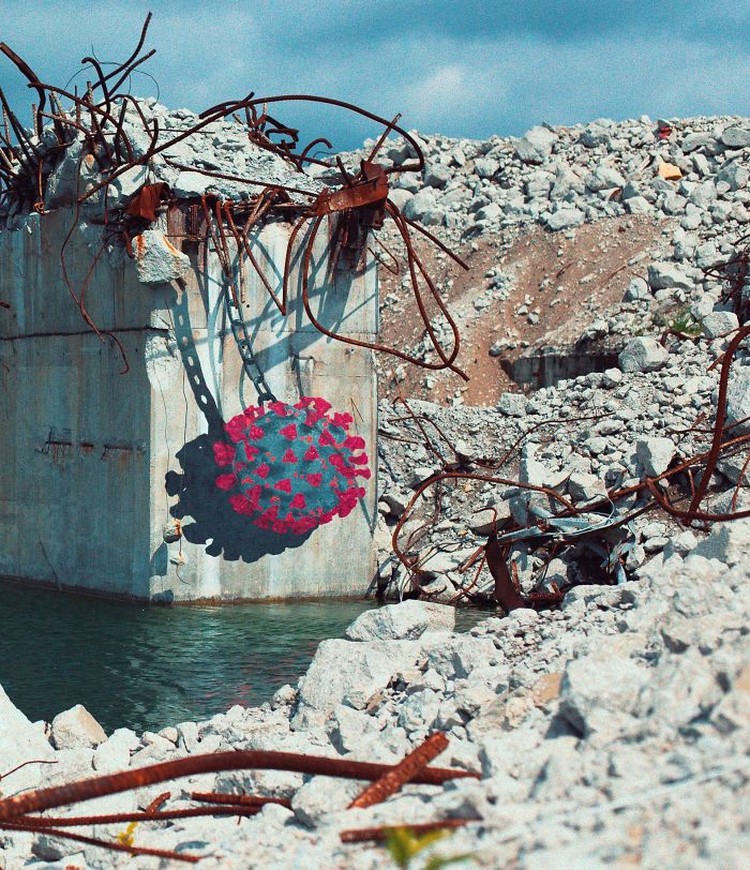 seni grafiti corona