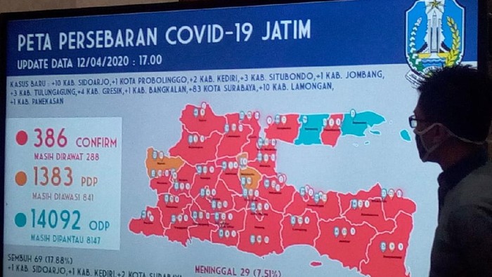 Update Corona Jatim minggu 12 april 2020