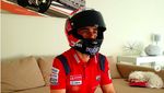Aksi Pebalap Ducati Pakai Helm Indonesia Selama #dirumahaja