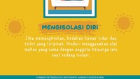 Jika memungkinkan, bedakan kamar tidur dan toilet yang terpisah. Hindari menggunakan alat makan yang sama dengan anggota keluarga lain saat sedang isolasi. 