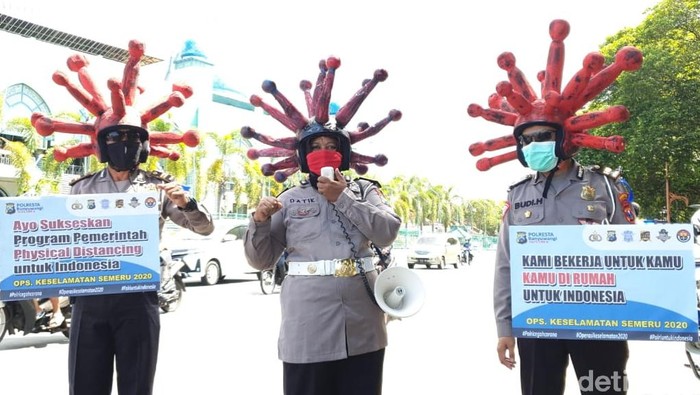 sosialisasi bahaya corona di banyuwangi