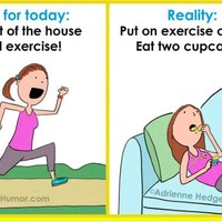 Melakukan isolasi diri di rumah bisa membuat kita semakin malas. Mungkin kamu sudah merencanakan berolahraga dan pergi ke luar rumah di hari sebelumnya. Namun pada akhirnya itu semua hanyalah rencana yang tidak pernah terwujud. Foto: Facebook Hedger Humor