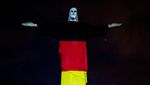 Ketika Patung Kristus di Rio Berbalut Bendera Negara Pandemi Corona