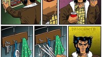 Wolverine yang terkenal sangar dan menyeramkan rupanya juga penggemar Beanman keluaran Batman jika sedang berlibur di rumah. Foto: @dragonartebr.official