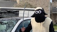 Ini saat dia mengenakan karakter dari Shaun(@jackp593/Twitter)