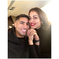 Achraf Hakimi sendiri baru berusia 21 tahun. Tampaknya pesona Hiba tidak terkalahkan, meski terpaut usia yang cukup jauh.  Foto: Instagram