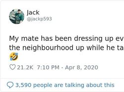 Viral Pria Berdandan Aneh untuk Hibur Tetangga Selama Pandemi