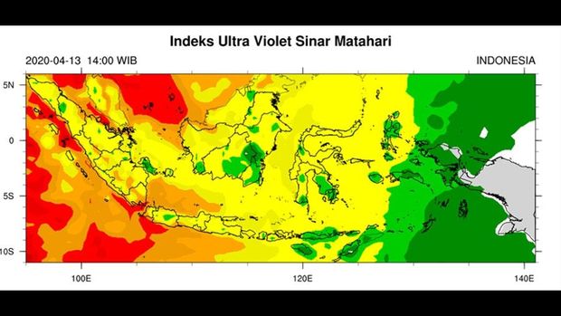 UV Index 13 April