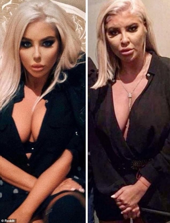 Ketika makeup sudah tidak bisa menutupi kekurangan wajah, maka teknologi editan jadi andalan. (Foto: Instagram)