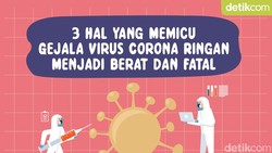 Gejala infeksi virus Corona COVID-19 sangat beragam, dari yang berat hingga ringan atau bahkan tanpa gejala sama sekali. Ada beberapa faktor yang berpengaruh.