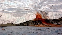 Air Terjun Darah di Antartika juga menjadi salah satu destinasi wisata populer bagi pencinta wisata horor dan misterius. Warna air yang berwarna merah seperti darah jadi salah satu daya tarik bagi para wisatawan untuk datang berkunjung dan melihat langsung air terjun tersebut. Istimewa/Dok. Wikipedia/National Science Foundation/Peter Rejcek.