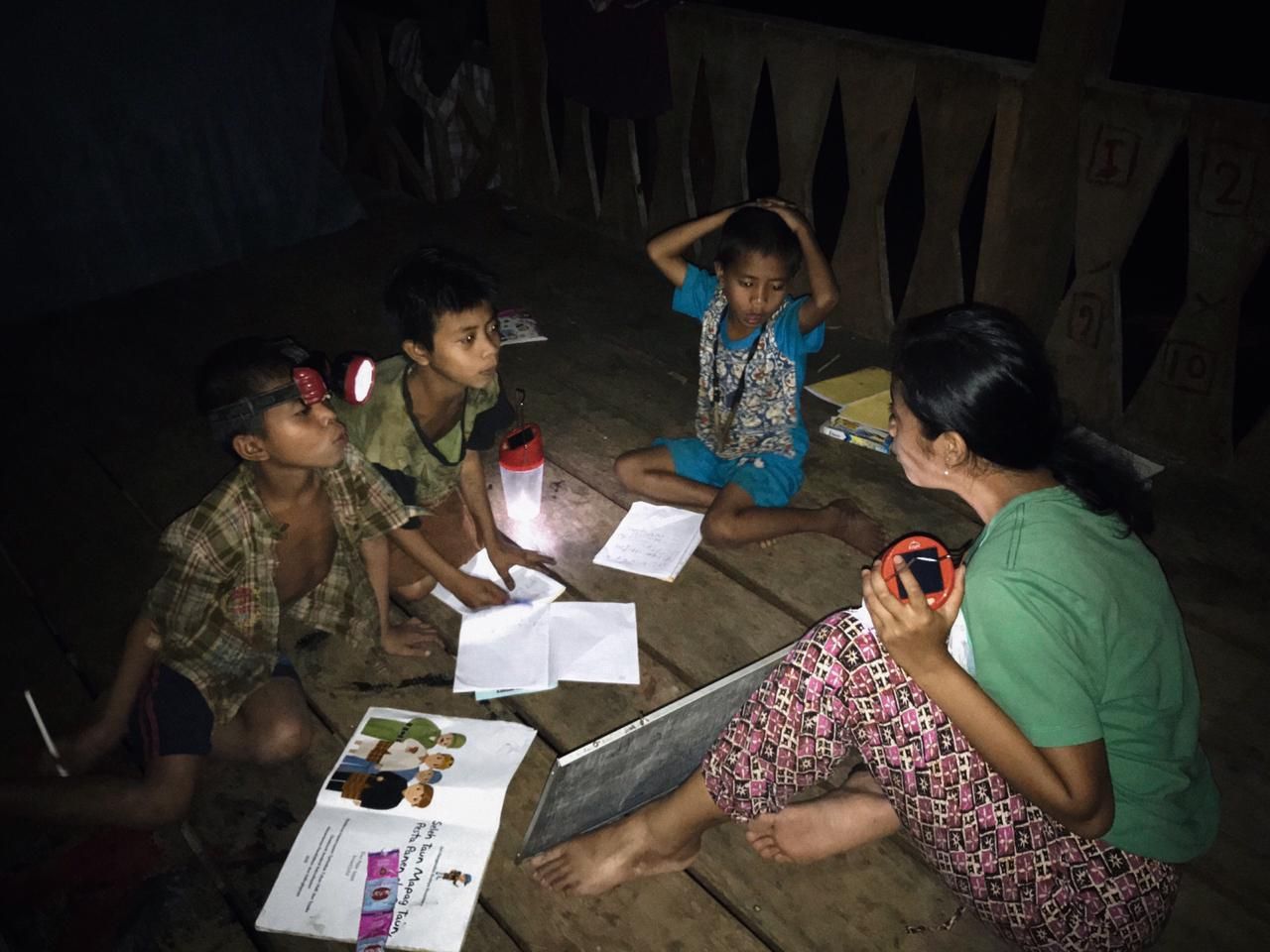 Anak-anak Rimba semangat belajar sebelum ada wabah Corona.