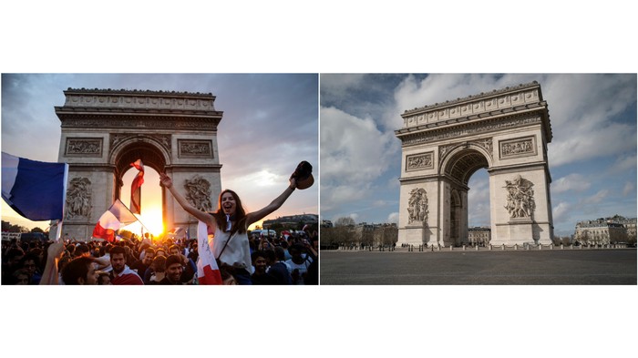 Potret Landmark Dunia yang Dulu Ramai Kini Sepi Dilibas Corona Sejumlah negara di dunia punya landmark populer yang kerap dikunjungi wisatawan. Keramaian di area landmark itu kini menghilang akibat pandemi Corona.