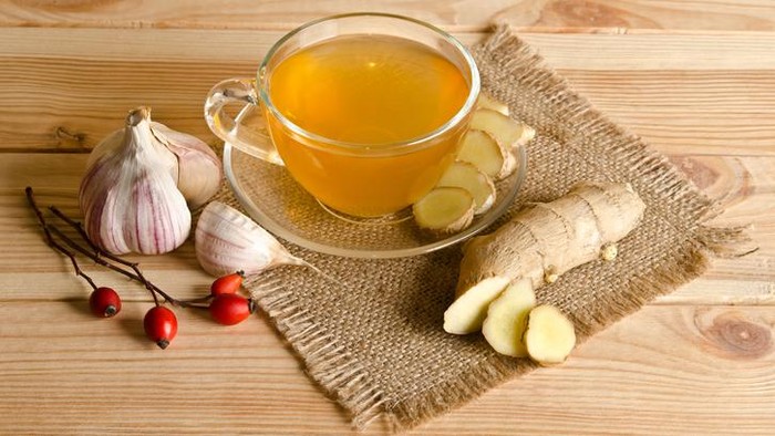 Teh jahe bawang putih Teh jahe bawang putih
