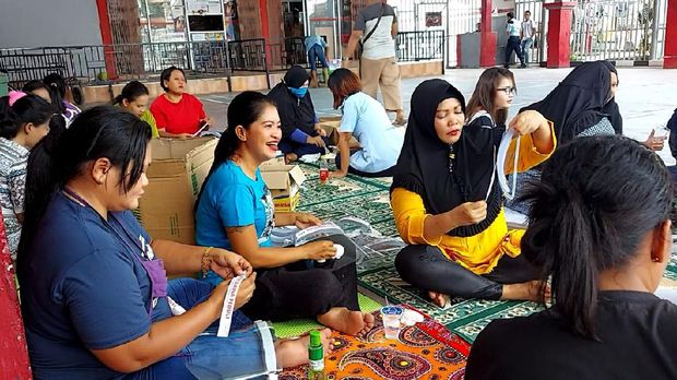 Top! Warga Binaan Lapas Dumai Produksi Face Shield & Masker