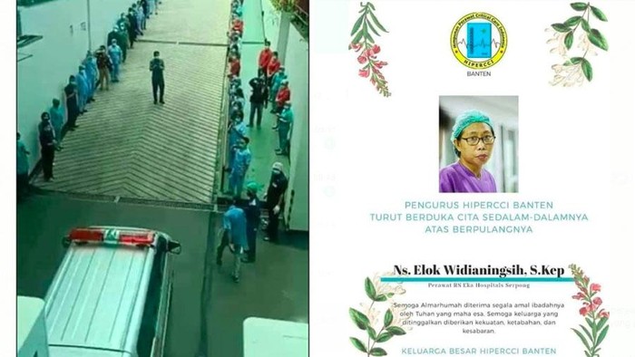 Momen Haru Saat Jenazah Perawat di Tangsel Mendapat Penghormatan Terakhir