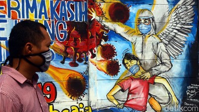 Mural Pejuang Medis Melawan Virus Corona