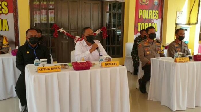 Polres Toraja Utara diresmikan melalui video conference.