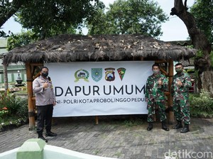 TNI-Polri Kota Probolinggo Bangun Dapur Umum Terkait Wabah Corona