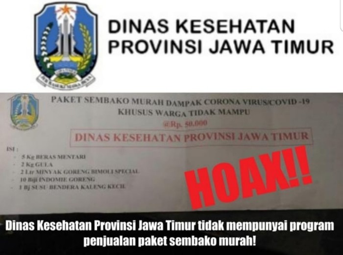 Beredar Selebaran Paket Sembako Murah Bagi Warga Terdampak COVID-19