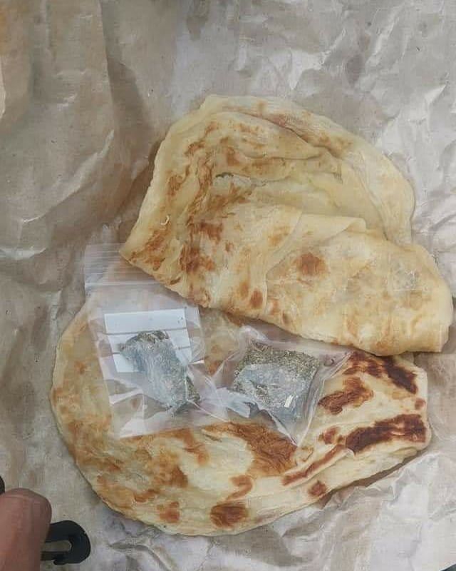 Penyelundupan narkoba pakai roti canai