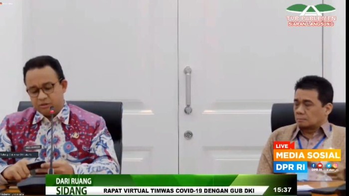 Gubernur DKI Jakarta Anies Baswedan dan Wagub DKI Riza Patria.