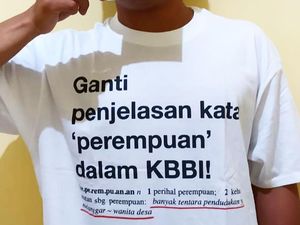 Cerita Wanita yang Viral Karena Bikin Kaus Protes Definisi Perempuan di KBBI