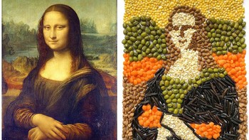 Lukisan pertama adalah karya legendaris lukisan Mona Lisa karya Leonardo Da Vinci yang dilakukan reproduksi ulang oleh warga bernama Julia Tabolkina dengan tujuan sebagai bentuk kerinduan dia terhadap lukisan tersebut. Lukisan Mona Lisa ini dibuat oleh seniman Perancis pada abad ke-16 dan menjadi karya fenomenal  sepanjang abad karena menjadi pusat studi di dunia seni rupa. Julia Tabolkina via AP.