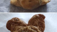 Lagi-lagi kue dengan bentuk kelinci yang harusnya menggemaskan harus gagal. Berharap kuenya memiliki bentuk kelinci yang lucu, kue tersebut malah melebar dan tak membentuk kelinci sedikitpun. Foto: Istimewa