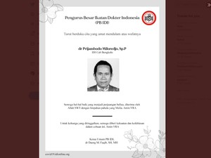 IDI Umumkan 1 Dokter Meninggal, Total 24 Gugur Selama Pandemi Corona
