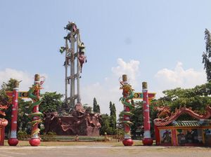 Pembangunan Patung Dewa Setinggi 30 Meter yang Runtuh Telan Biaya Rp 1,5 M