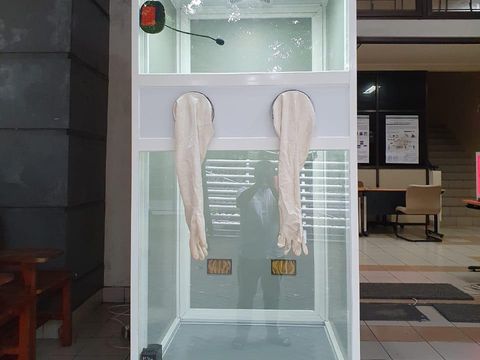 Bilik swab Corona buatan dosen UGM, Jumat (17/4/2020).