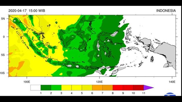 UV Index 17 April