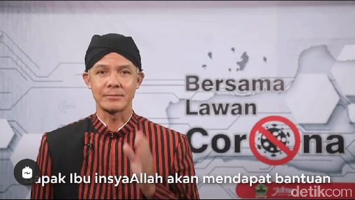 Gubernur Jateng Ganjar Pranowo, Jumat (17/4/2020).
